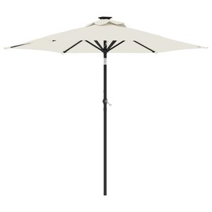 vidaXL Parasol met stalen paal 225x225x212 cm wit