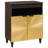vidaXL Dressoir Zwart en Goud 60 x 33 x 75 cm Massief Mango Hout