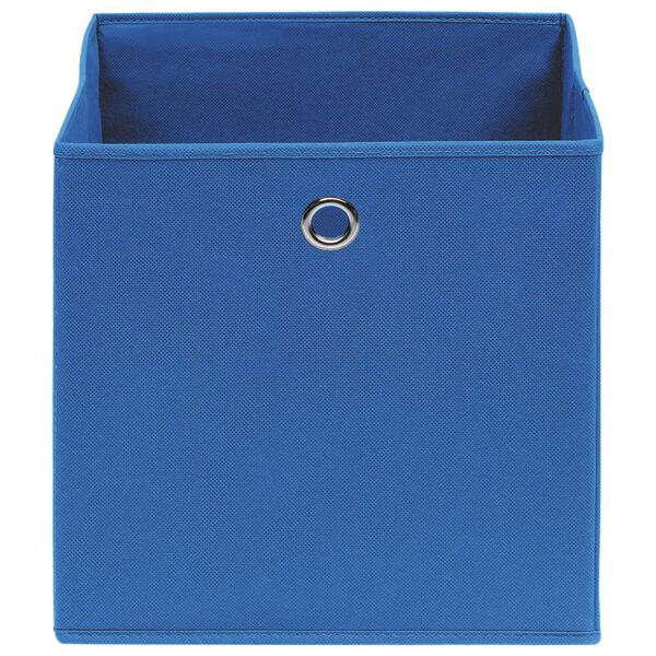vidaXL Opbergboxen 4 st 28x28x28 cm nonwoven stof blauw