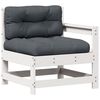 vidaXL 8-delige Loungeset met kussens massief grenenhout wit