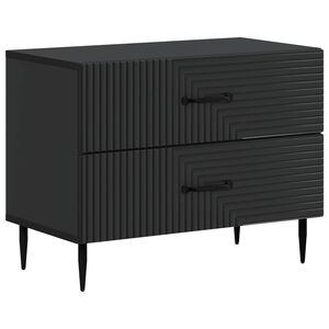 vidaXL Nachtkastje met lade Zwart 62 x 34,5 x 47,5 cm Bewerkt hout