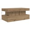 vidaXL Salontafel met LED-verlichting 50x50x40cm artisanaal eikenkleur