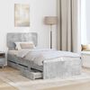vidaXL Bedframe met lade Beton Grijs 75 x 190 cm Geconstrueerd hout