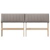 vidaXL Gestoffeerd hoofdbord Taupe 160 cm Massief grenenhout