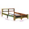 vidaXL Bedframe massief gerecycled hout 140x200 cm