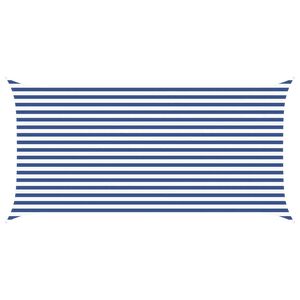 vidaXL Zonneschaduwzeil Blauw en Wit 5 x 2,5 m 100% Polyester Oxford