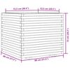 vidaXL Plantenbak 80x80x72 cm massief grenenhout wasbruin