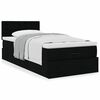 vidaXL Bed met matras 90x200 cm stof zwart