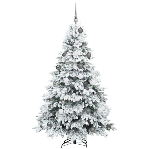 vidaXL Kunstkerstboom met 300 LED met standaard Wit 180 cm PE en PVC