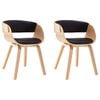 vidaXL Eetkamerstoelen 2 st gebogen hout en kunstleer