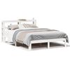 vidaXL Bedframe met hoofdbord massief grenenhout wit 150x200 cm