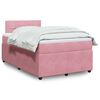vidaXL Boxspring met matras fluweel roze 120x200 cm