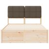 vidaXL Bedframe met Gevoerd Hoofdgedeelte Taupe 120 x 200 cm