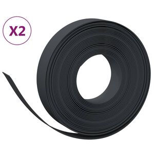 vidaXL Tuinranden 2 st 10 m 10 cm polyetheen zwart
