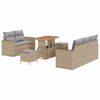 vidaXL Tuin Sofa Set 8 st Beige poly rattan