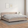 vidaXL Boxspring met matras kunstleer cappuccinokleurig 200x200 cm