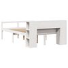 vidaXL Bed met boekenkast zonder matras grenenhout wit 140x190 cm