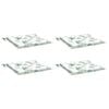 vidaXL Tuinstoelkussens 4 st bladpatroon 50x50x4 cm stof