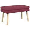 vidaXL Dubbel Laagige Bank Wijnrood 80 x 40 x 47 cm Stof