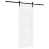 vidaXL Schuifdeur 83 x 211 cm Bewerkt hout Wit en zwart