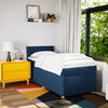 vidaXL Boxspring met matras stof blauw 90x190 cm