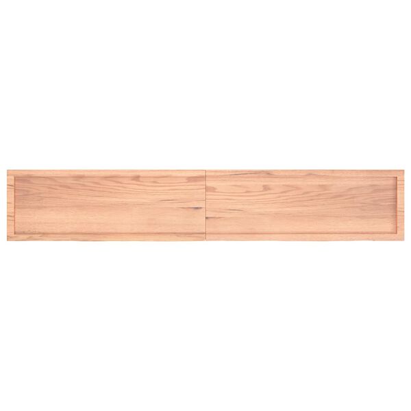 vidaXL Wastafelblad 220x40x(2-4) cm behandeld massief hout lichtbruin
