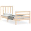 vidaXL Bedframe met hoofdbord massief hout