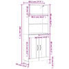 vidaXL Hoge kast 69,5x34x180 cm bewerkt hout wit