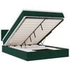 vidaXL Ottoman bed met matras en LED's 140x200cm fluweel donkergroen