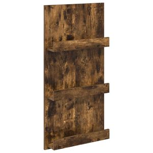 vidaXL Tijdschrift Rek Gerookt eiken 51 x 11 x 102 cm Bewerkt hout