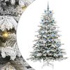 vidaXL Kunstmatige Inklapbare Kerstboom Wit 210 cm PE en PVC