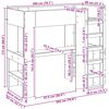 vidaXL Loft Bedframe met Bureau Oudhout 80 x 200 cm Bewerkt hout