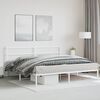 vidaXL Bedframe met hoofdbord metaal wit 183x213 cm