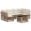 vidaXL Tuinbankenset 7 st Beige poly rattan