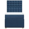 vidaXL Boxspring met matras stof blauw 90x190 cm