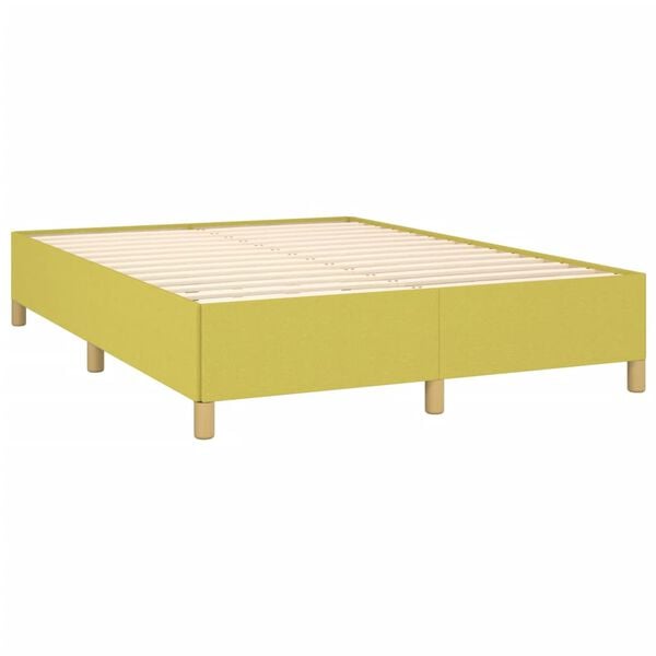 vidaXL Bedframe zonder matras 140x200 cm stof groen