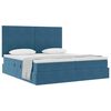 vidaXL Opslag bed met matras Donkerblauw 180 x 200 cm Fluweel