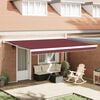 vidaXL Luifel automatisch uittrekbaar 450x300 cm bordeauxrood