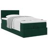 vidaXL Ottoman bed met matras 100x200 cm fluweel donkergroen