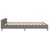 vidaXL Bedframe zonder matras stof donkergrijs 140x190 cm