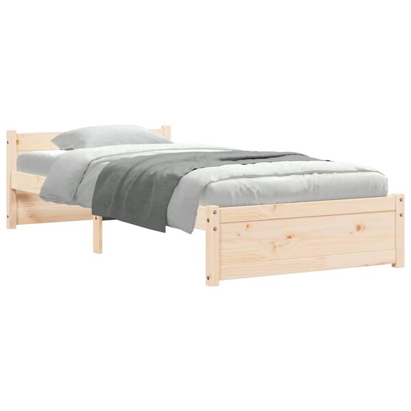 vidaXL Bedframe massief hout 75x190 cm