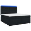 vidaXL Boxspringbed met matras met hoofdeinde Zwart 140 x 190 cm Stof
