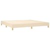 vidaXL Boxspring bed stof cr&egrave;mekleurig 200x200 cm