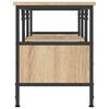 vidaXL Tv-meubel 100x33x45 cm bewerkt hout en ijzer sonoma eikenkleur