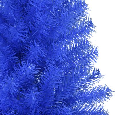 vidaXL Kunstkerstboom met standaard 210 cm PVC blauw