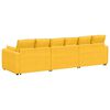 vidaXL Modulaire bank met kussens lichtgeel
