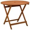 vidaXL Vouw Tuintafel Bruin &Oslash; 90 x 75 cm Massief Eucalyptushout