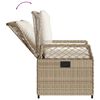 vidaXL Tuinstoelen 2 st verstelbaar poly rattan beige