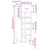 vidaXL Schoenenkast 30x35x105 cm bewerkt hout hoogglans wit