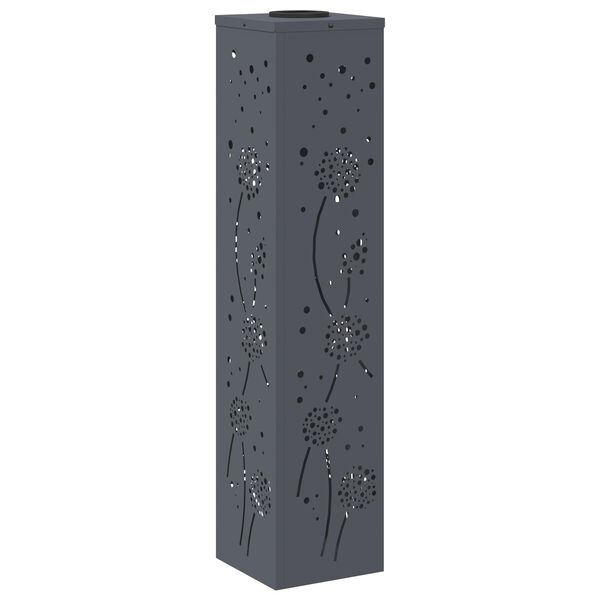 vidaXL Solar LED Pad Licht 2 pcs Antraciet Koudgewalst staal